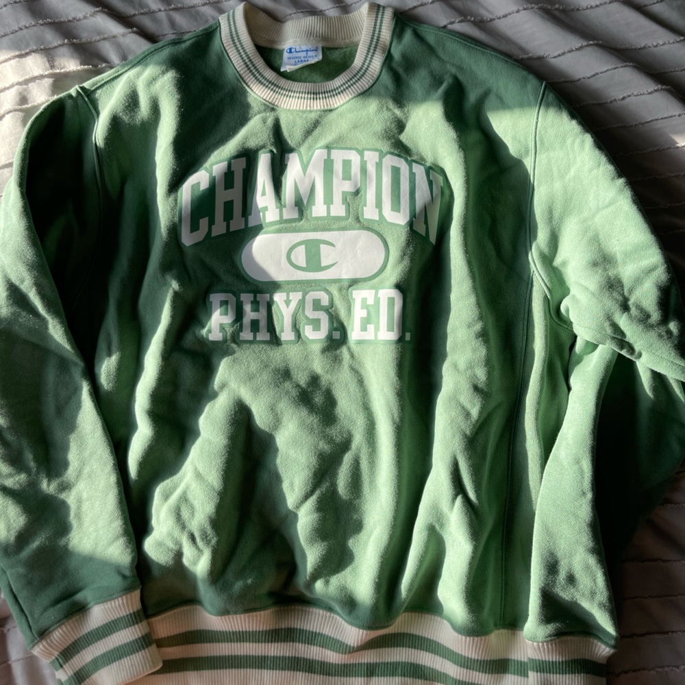 Champion Sea-foam colored crew neck
